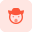 Emoticón-vaquero-externo-con-sombrero-y-boca-abierta-sonriente-tritono-tal-revivo icon