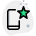 Mobile phone with star for favorite contact icon