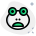 Frog emoji frowning pictorial representation with mouth open icon