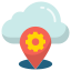 external-Location-Settings-cloud-computing-flat-design-circle icon