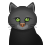 emoji de gato preto icon