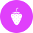 외부 과일 발렌타인 데이 글리프 온 서클-아모 디자인 icon