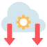 cloud download management icon