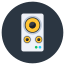 外部音楽システムテクノロジーとハードウェアスマッシングストック-円形スマッシングストック icon