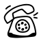 doodle line style klingelndes telefon icon