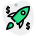 Making money with rocket speed business success icon