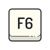 tecla f6 icon