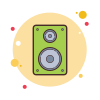 bubbles style subwoofer icon