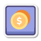 Botão de moedas icon