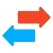 setas de direção oposta icon