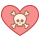 office m style skull heart icon
