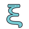 color hand drawn style xi icon