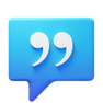 3d fluency style zitat icon