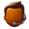 3d fluency style soporte en línea icon