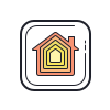 color hand drawn style home icon