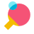 color glass style tischtennis icon