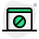 Block or banned sign in a website maker tool icon