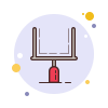 bubbles style 미식축구 골 icon