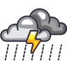 cloudy cloud rain storm icon