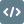 Software programming language with brackets and slash logotype icon