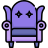 wing back sofa icon