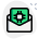 Processor details being shared on a message isolated on a white background icon