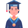 Boy graduate icon