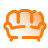 sofá de três lugares icon