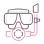 máscara de mergulho externa-estação de verão-flaticons-lineal-color-flat-icons-2 icon