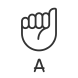 Letter A in ASL icon
