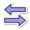 stickers style 두 방향의 데이터 icon