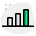 Rising bar chart graph for this financial year icon