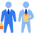 Businessman with Assistant icon
