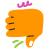 scribby style thumbs down icon