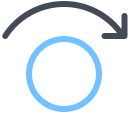 pastel color style knob turn icon