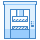 blue ui style industrial press icon