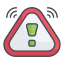 external-Warning-technical-support-filled-outline-design-circle icon