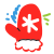 scribby style mitten icon