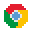 color pixels style chrome icon