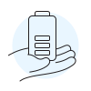 handsy style battery level icon