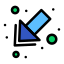 down left arrow icon