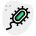 Bacteria with a tail worm isolated on a white background icon