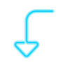 neon style left down 2 icon