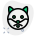 Sad dog face pictorial representation chat emoticon icon