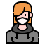 woman in mask icon
