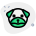 Relaxed and neutral pug dog facial expression emoticori icon
