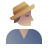 deco color style portrait mode male icon