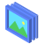 isometric color style image gallery icon