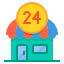 24 hour shop icon