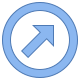 office l style circled up right icon